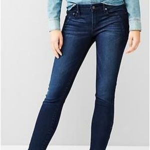Gap 1969 Moto Zip Always Skinny Skimmer Jeans